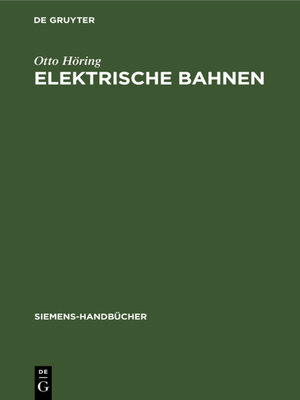 cover image of Elektrische Bahnen